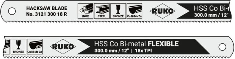10x Handsägeblatt HSS-Co Bihart - 312130024R - Ruko