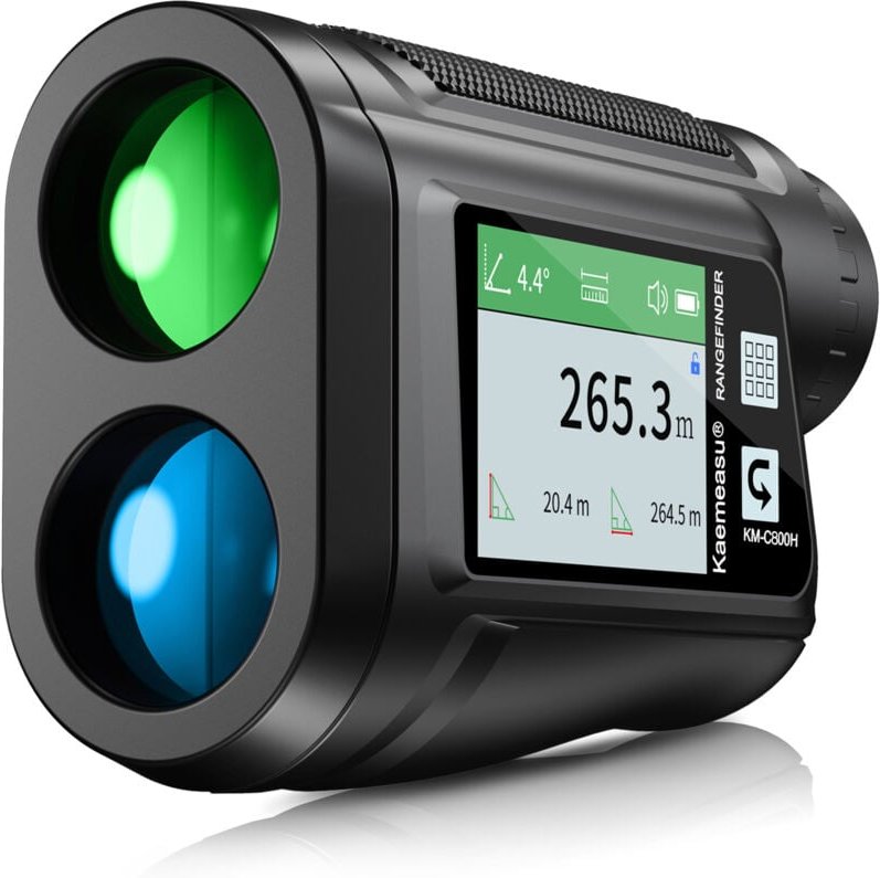 Thumbnail - Decdeal - Golf-Entfernungsmesser mit LCD-Touchscreen, 6-fache Vergrößerung, 600 m/800 m, usb wiederaufladbar, Entfernung...