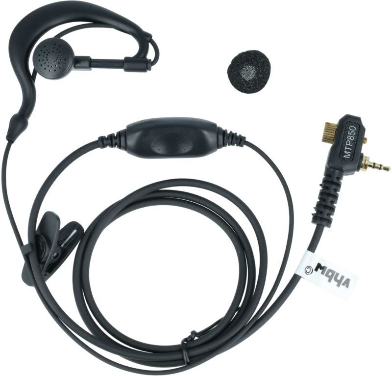 vhbw Headset Ersatz für Motorola FTN6583 für Funkgerät - schwarz