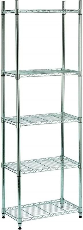 King Home Verchromtes Regal 5 Böden 60x35x180 cm