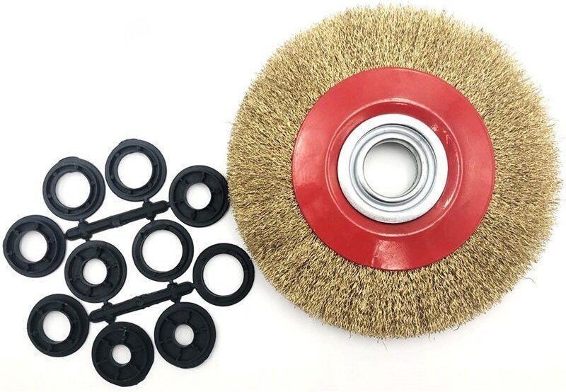 150 mm Runddrahtbürste – Messingdraht für Schleifmaschinen – Entfernt Oxide und Grate – Professionelle Leistung