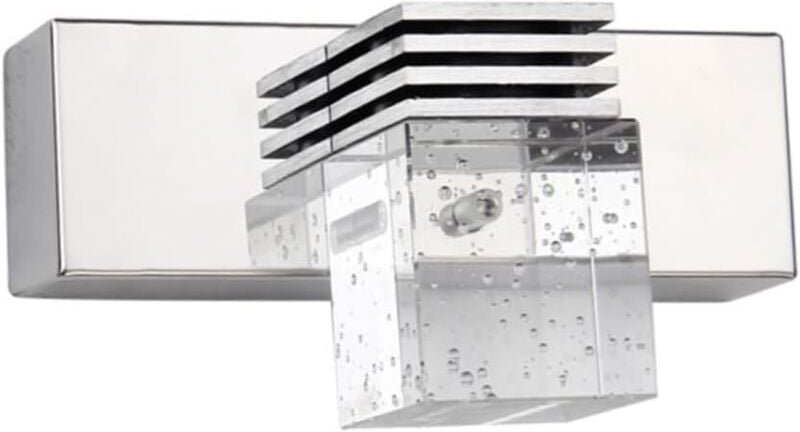 Badezimmerspiegel-Frontleuchte aus Edelstahl, 1 Kopf LED-Kristallspiegel-Frontleuchte, 3 W, 16 cm