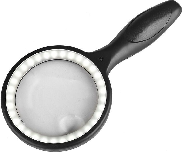 Lntyq Leselupe, 60X 30X 33LED Lupe mit Licht, USB wiederaufladbare LED Lupe, beleuchtete Lupe zum Lesen