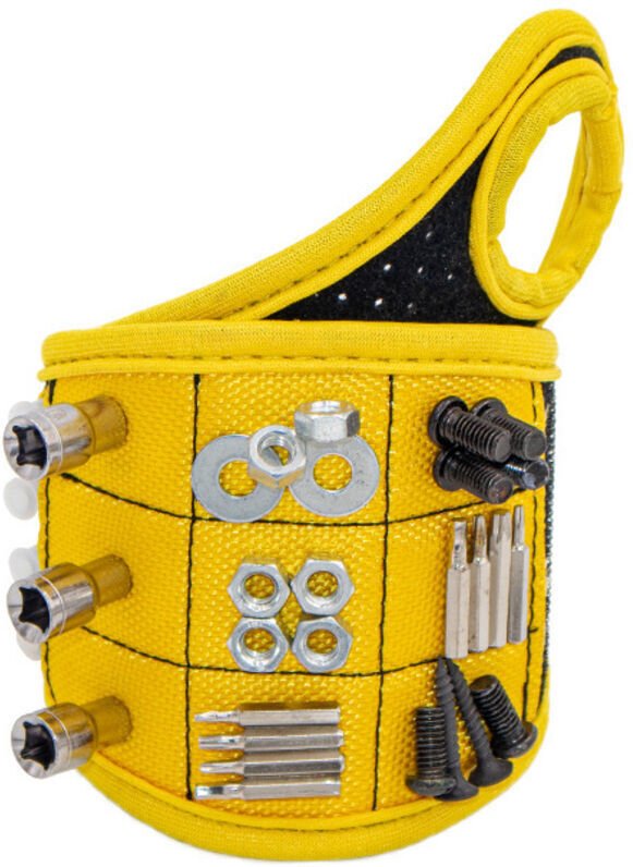 Magnetisches Armband mit Werkzeughalter und 9 Magneten für Schraubbohrer, Nagelbohrer, Elektrikerzubehör und weitere Ver...