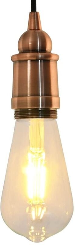 Lampenfassungen 2 Stk. Rot-Bronze E27 Vidaxl