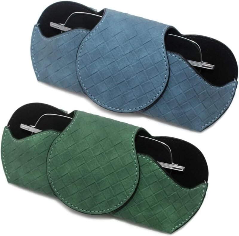 2er-Pack Sonnenbrillenhalter für Auto-Sonnenblenden, Leder-Brillenetui mit Clips für Auto-Sonnenblenden, Zubehör für Aut...