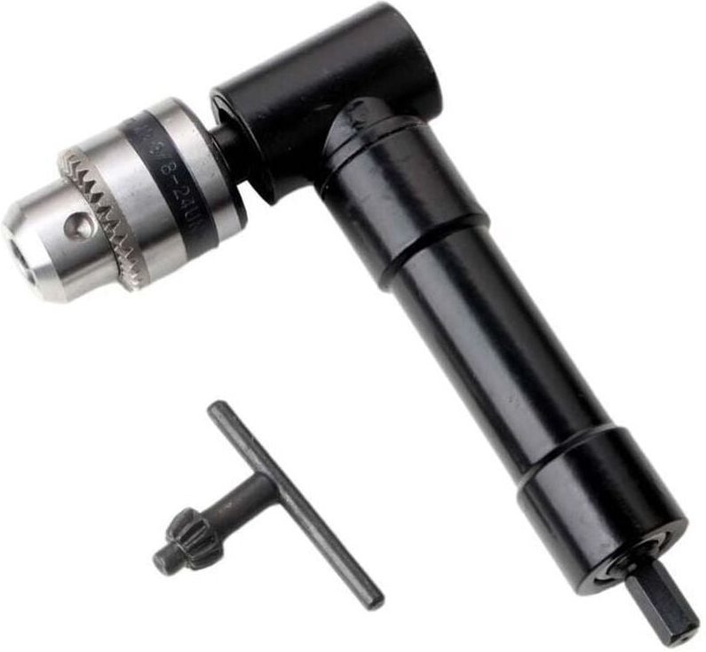 90 Grad rechtwinklige elektrische Bohrmaschine, Dreibackenfutter, rechtwinkliger Bieger mit Schraubenschlüssel - Tigrezy