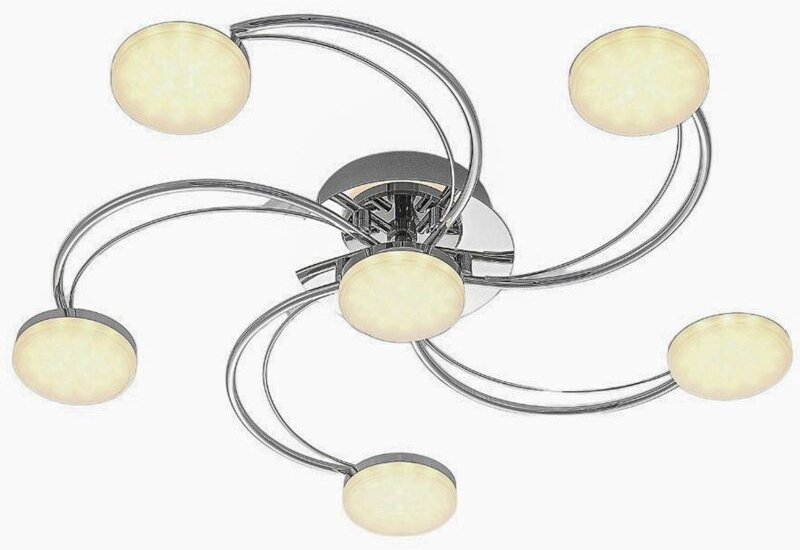 Led Deckenleuchte 'Rouven' aus Metall für Wohnzimmer & Esszimmer von Lindby