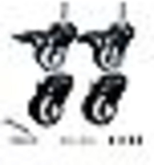 4er-Pack Schwerlastrollen mit Bremsen und Schrauben – 40-mm-Rollen – Schwenkbare Trolley-Räder aus PU-Gummi für Möbelrol...