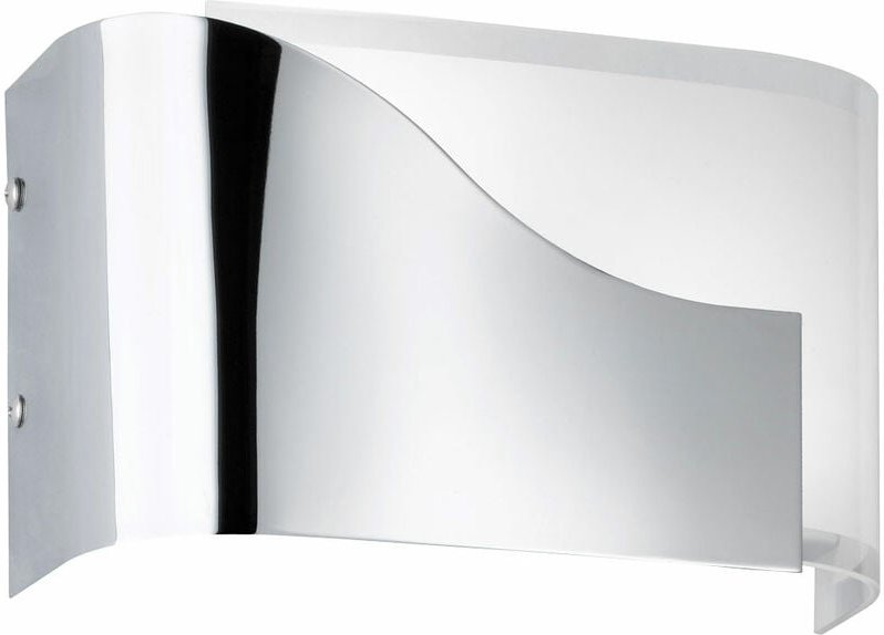 Wofi - Wandleuchte Modern Wandlampe Glas Flurlampe Chrom, teilsatiniert, 2x G9 Fassungen, HxBxT 15x24,5x10 cm