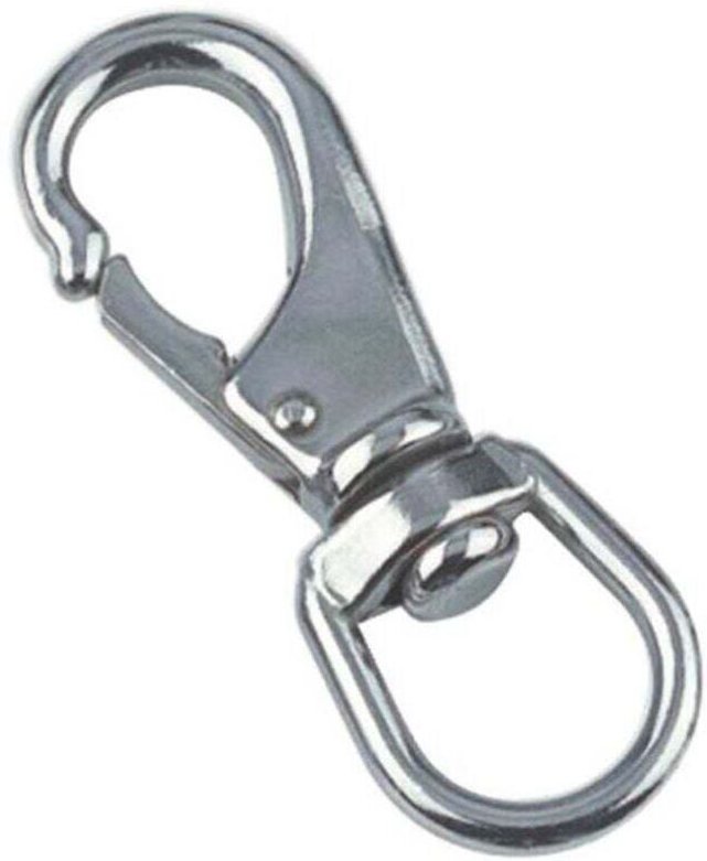 Drehbarer Karabinerhaken aus Edelstahl, A4 - 1 Stück - 86 mm