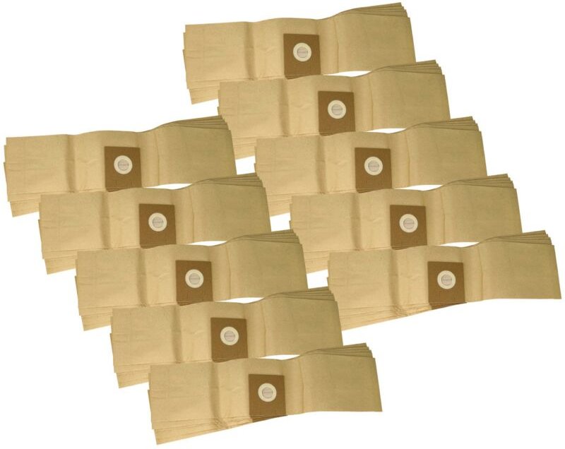 vhbw 50x Staubbeutel kompatibel mit Comac CA 15, Eco plus 15 Staubsauger - 63cm x 15cm braun