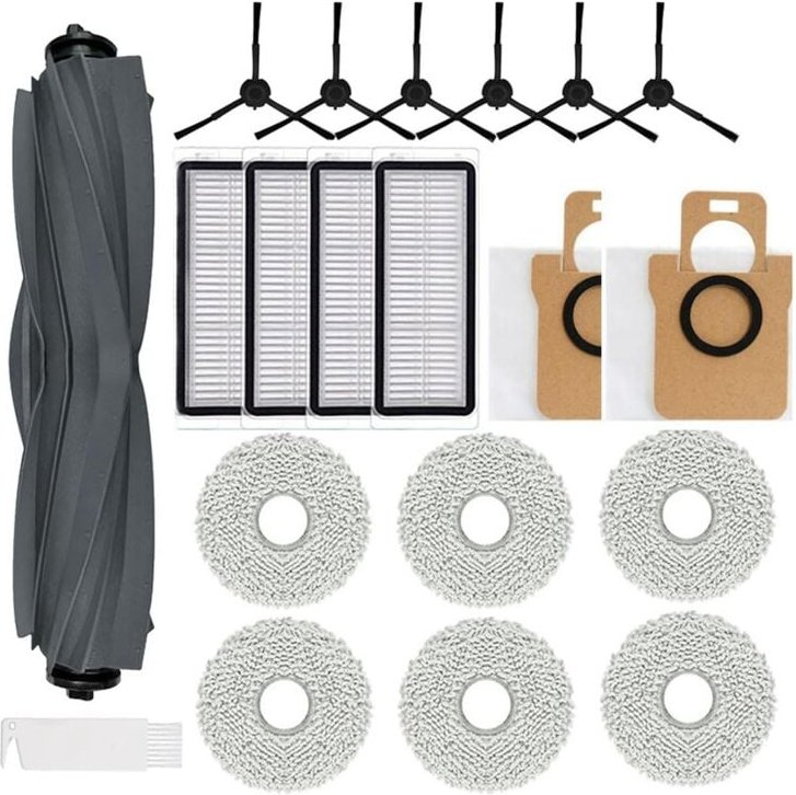 Zubehör für L20 Ultra Roboterstaubsauger Ersatzteile inklusive Hauptbürste, Hepa-Filter, Seitenbürsten, Wischtücher