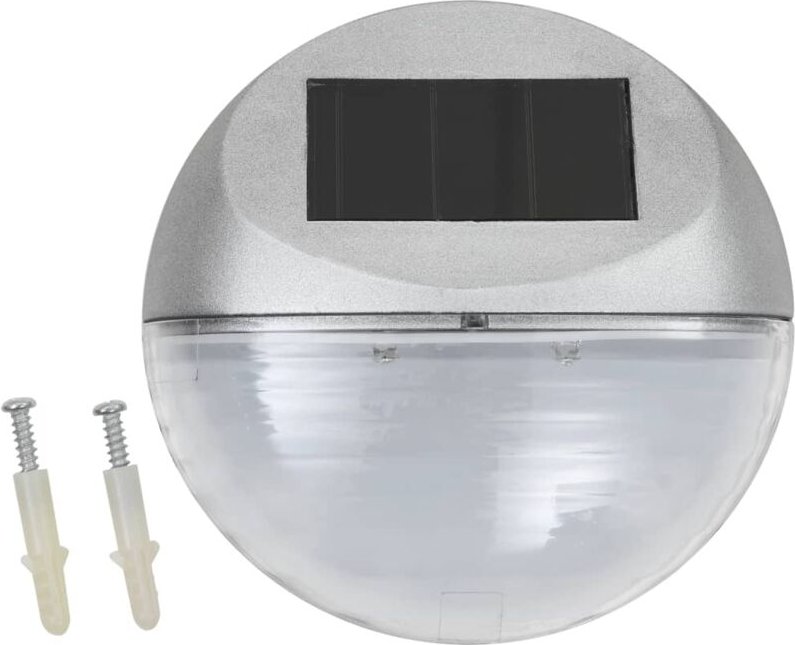 Vidaxl - Outdoor Solar-Wandleuchten led 12 Stk. Rund Silbern