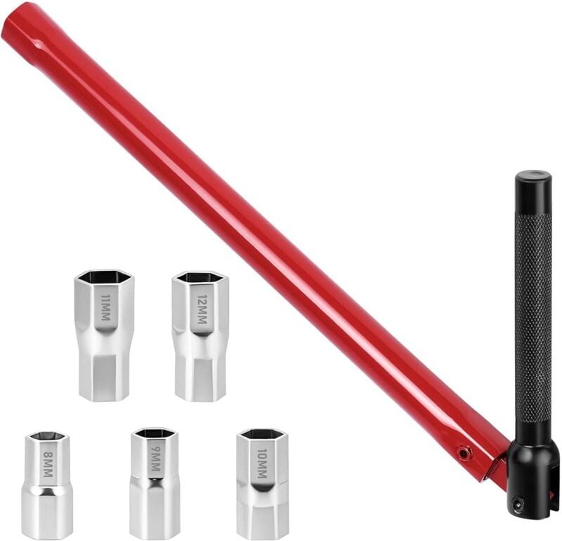 Wasserhahnschlüssel für Spülbecken, 8–12 mm Wasserhahn-Montagewerkzeug + 6 Steckschlüssel, Wasserhahnschlüssel, Beckensc...