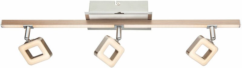 Deckenstrahler Spotleiste led Deckenleuchte beweglich Wohnzimmerleuchte, Schiene beleuchtet, Chrom, 18W 1620lm 3000K, Lx...