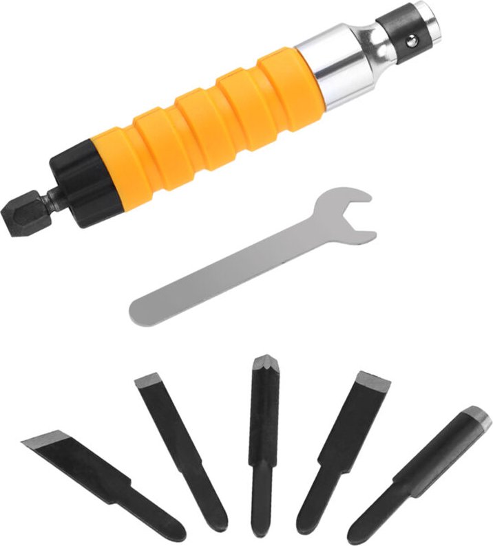 5-teiliges Holzmeißelset, Gravier- und Schneidewerkzeugset, Handwerkzeug für Bohrmaschinen für DIY-Kunstprojekte