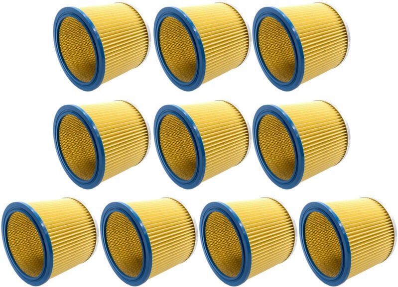 Thumbnail - 10x Trade-shop Lamellenfilter Staubsaugerfilter Ersatz für Einhell Duo 1100 1250 1300 a, Inox 1100 1250/1 1400/AS 1450 w...