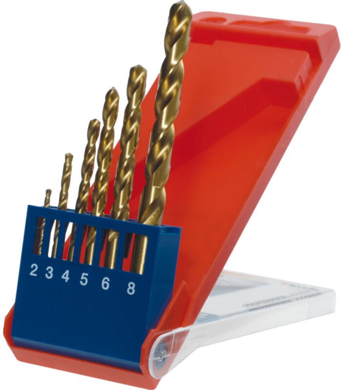 427040 hss Metall-Spiralbohrer-Set 6teilig 2 mm, 3 mm, 4 mm, 5 mm, 6 mm, 8 mm M2 din 338 Zylind - KWB