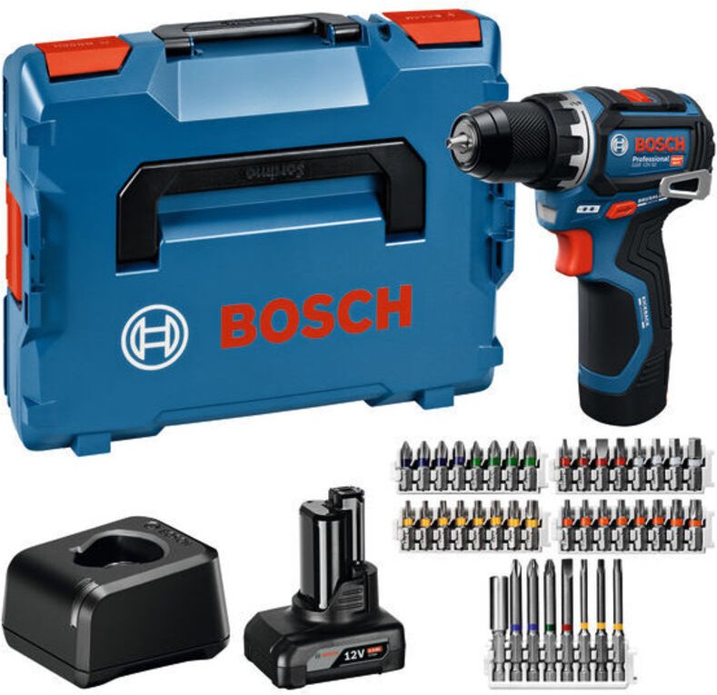 Bosch Akku-Bohrschrauber GSR 12 V-32 Professional, Ausführung: 06019N7005, 2 Akkus/L-BOXX/ZB
