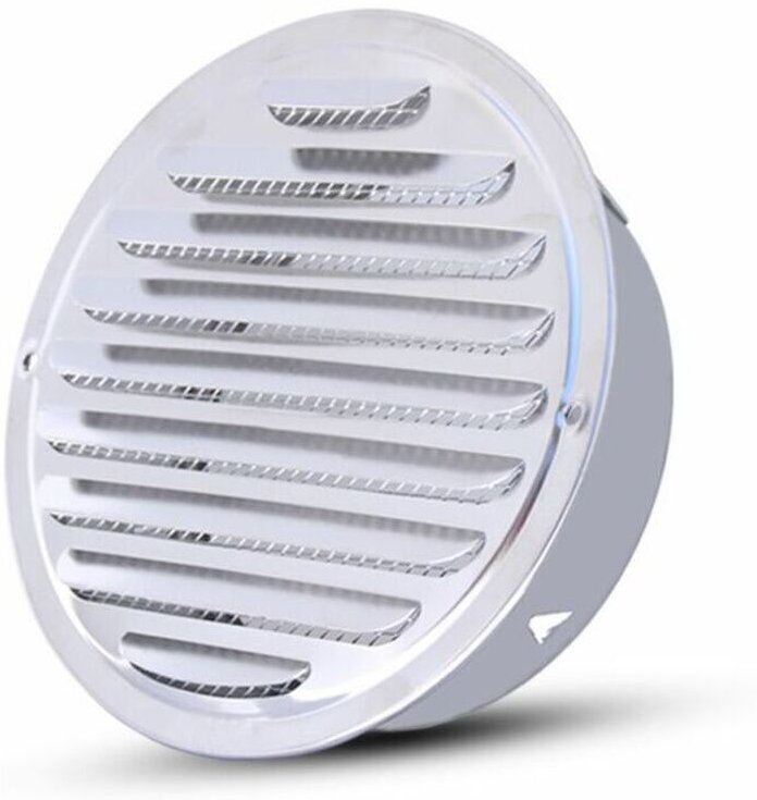 Rundes Lüftungsgitter aus Edelstahl mit 80 mm Durchmesser und Loch, Belüftung mit Drahtgeflecht, rundes Gitter