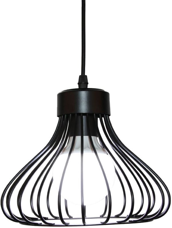 Pendelleuchte Ø23cm Kürbis Form Hängelampe im Industri Stil Kronleuchter mit Käfig aus MetAlles E27 Halter für Wohnzimme...