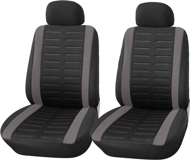 Housses de Siège de Voiture Avant Universelle Gris, Housse de Sieges Auto Universel pour Conducteur