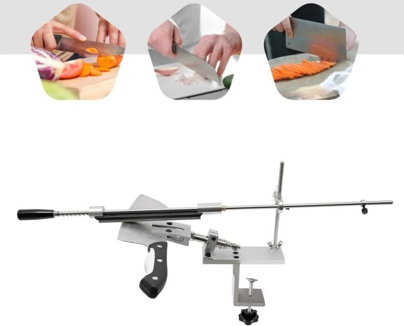 Profi Professionelle Messerschleifer Messerschärfer mit 6 Schleifstein Sharpener