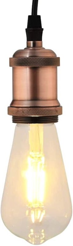 Lampenfassungen 2 Stk. Rot-Bronze E27 Vidaxl