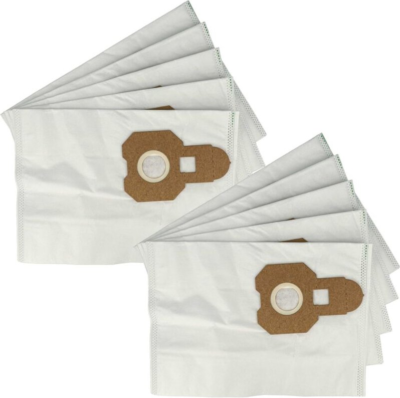 10x Staubsaugerbeutel kompatibel mit Hitachi CV-200P, CV-400P eco, CV-300P Staubsauger - Mikrovlies Weiss - Vhbw