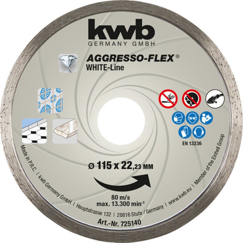 KWB AGGRESSO-FLEX® White-Line DIAMANT Trennscheiben, ø 115 mm - 725140