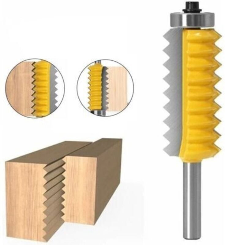 Fräser für Oberfräse, Profilfräse und Spindelfräse, 8 mm Schaft, V-Fräser für erhöhte Paneele, Keilzinkenfräser, Fräser ...
