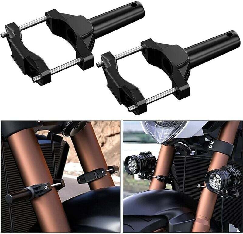 Stück Motorradscheinwerferhalterung, Offroad-Lichtbefestigungsklemmen, universelle Motorradstoßstangen-Projektor-Verläng...