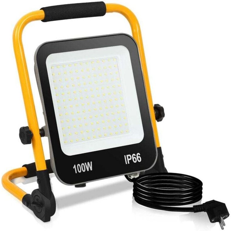 ALOVZE LED Fluter mit Stativ IP66 Flutlicht Außenstrahler Gartenlampe 100W