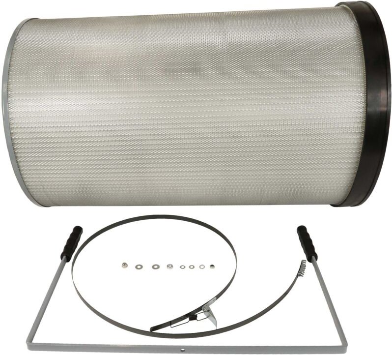 Feinstaubfilter Ersatz für Holzmann 9120058378515 für Absauganlage - Feinstaub-Filterpatrone mit Reinigungsbürste - Vhbw