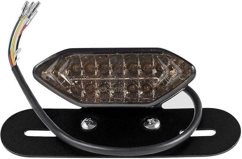 Woosien - 12V led Universal Motorrad Integrierte Bremse Rücklicht Blinker Kennzeichenleuchte
