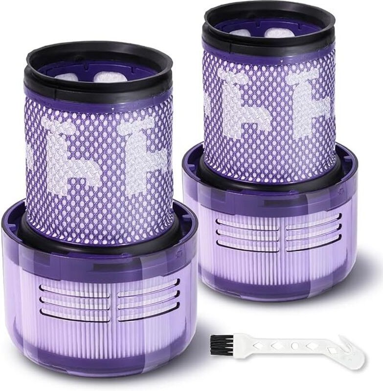 Ersatzfilter kompatibel mit dem kabellosen Dyson V12 Staubsauger – 3 waschbare HEPA-Filter + 1 Reinigungsbürste – Für di...