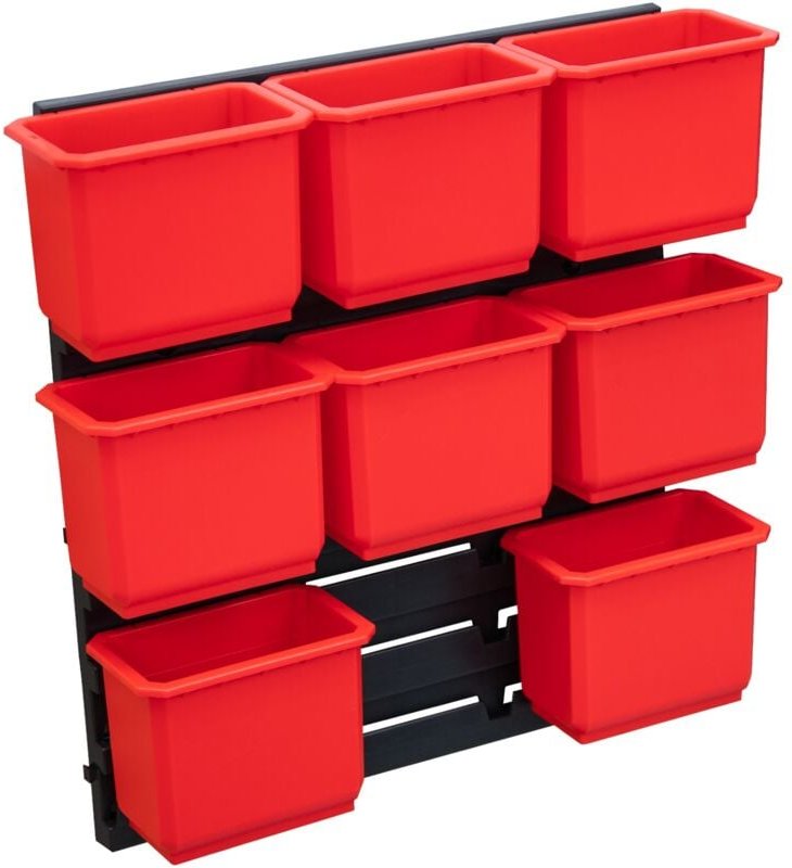Qbrick System - Container Set Nr. 2 Werkstattwand 39 x 35 cm mit 8 Behältern für System one und System two Koffer