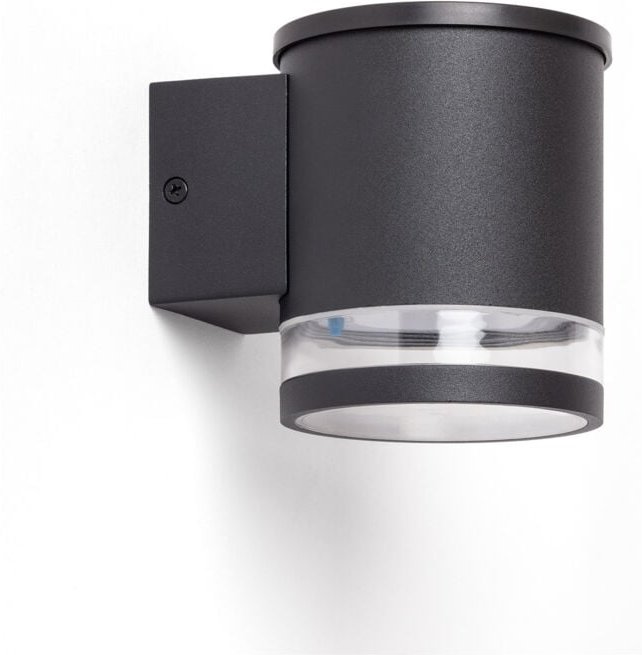 Wandleuchte Außen Solar led Aluminium Draco Schwarz