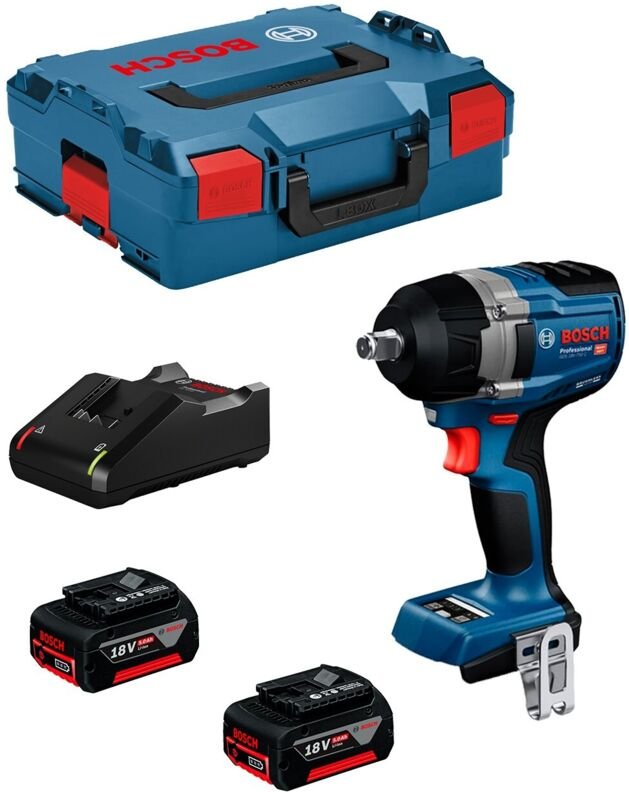 Bosch Werkzeug - 18V Akku-Schlagschrauber, 2x 5,0 Ah Li-Ion Akku, Ladegerät 06019L9003