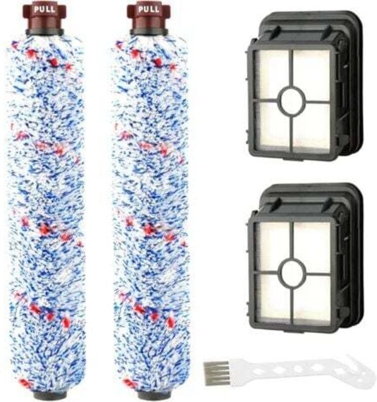 Ersatzzubehör 2 Multi-Oberflächen-Rollenbürste + 2 Filter für die Serien bissell Crosswave 17132 und 2225N - Lablanc