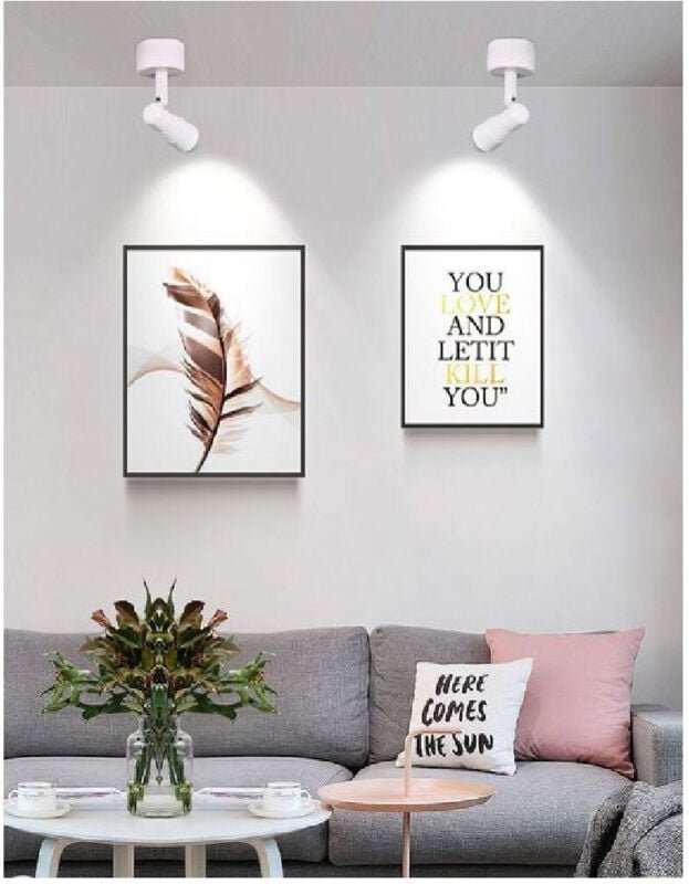 Trade Shop Traesio - Trade Shop - faretto applique led orientabile 3W zu parete vari toni luce bianco F07B -