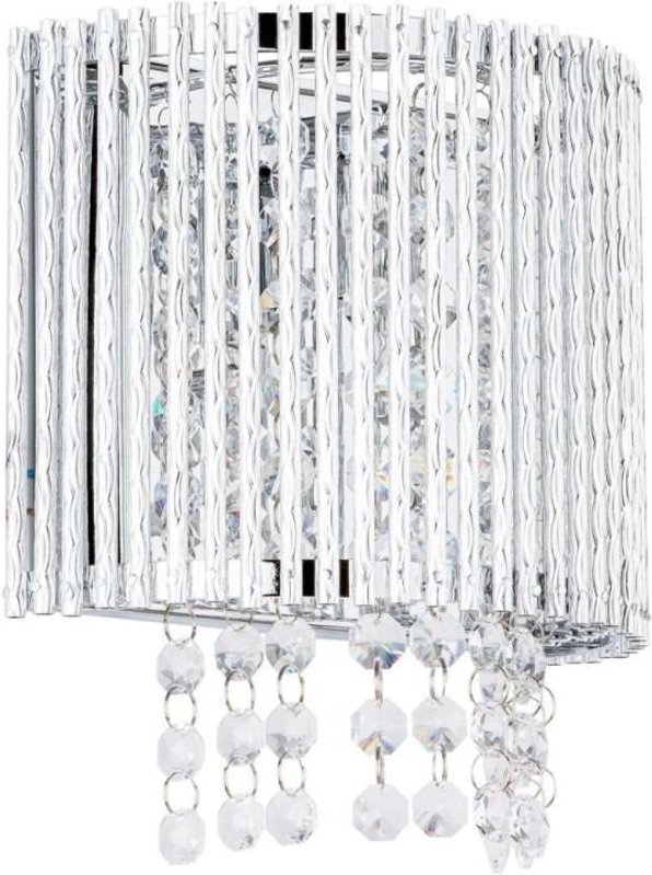 Anabella - Moderne Wandleuchte Silber 1 Leuchte mit klarem Schirm, G9 - Italux