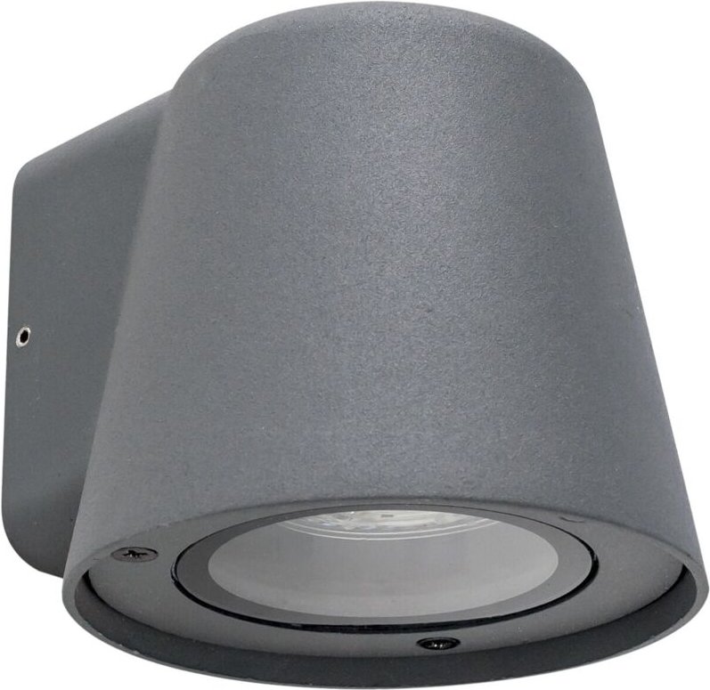 Cone aplique de uso exterior para bombilla GU10 en color negro