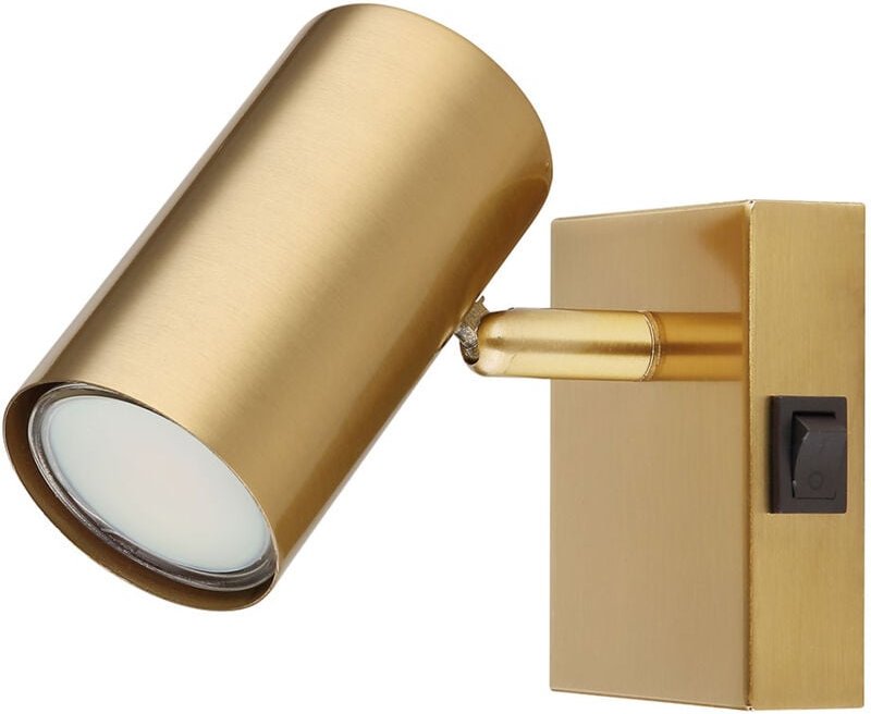 Globo Lighting - Wandleuchte Flurlampe Wandlampe Spot beweglich Schlafzimmerleuchte, Gold Metall, 1x GU10 Fassung, BxH 7...