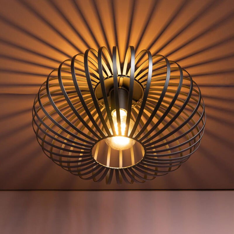 Brilliant - Bremen Deckenleuchte 40cm schwarz 1x A60, E27, 40W, geeignet für Normallampen (nicht enthalten)