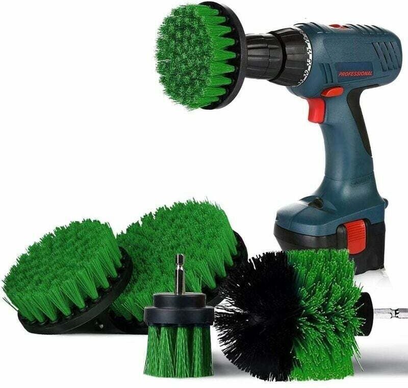 Nazalus-Hot Sale-4-teiliges Bohrbürsten-Aufsatzset, 2'' / 3,5'' / 4'' / 5'' Akkuschrauber-Bürstenaufsatz, Akku-Bohrschra...