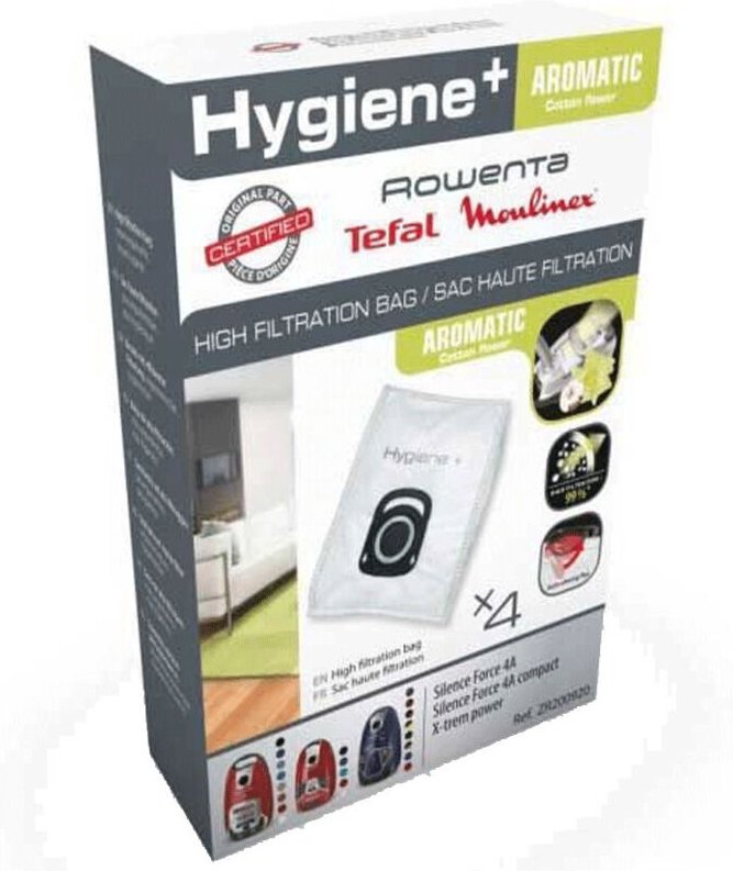 Ersatzteil - Packung mit 4 Hygiene+ Blüten-Aromabeuteln - - ROWENTA, TEFAL, MOULINEX