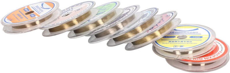 Vtizikl 8PCS Fil de Séparation D'écran LCD, Résistance à L'usure Acier Allié au Tungstène 0,028 0,03 0,035 0,04 0,05 0,0...