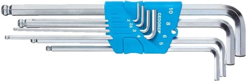 Sb h 42 KEL-88 Sechskant Winkelschraubendreher-Set 2 mm, 2.5 mm, 3 mm, 4 mm, 5 mm, 6 mm, 8 mm - Gedore